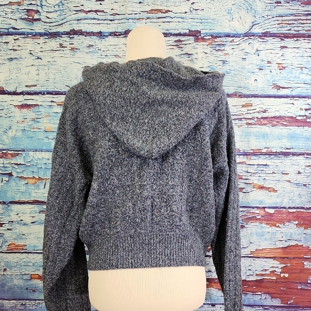 VTG OILILY WOOL Gray Zip-Up Hoodie SIZE XS - Picture 4 of 7